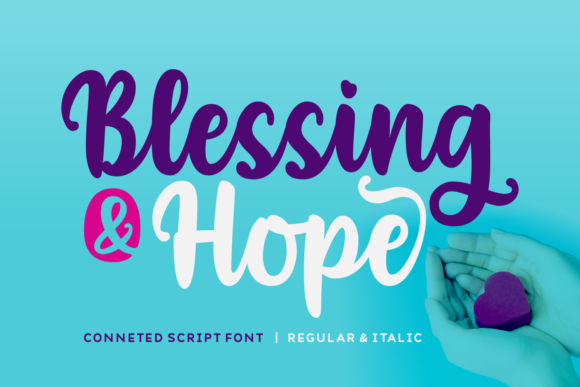 Blessing Hope Script Font for Handmade Creations