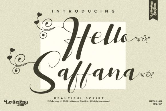 Hello Saffana Font for Bold Branding and Engaging Design