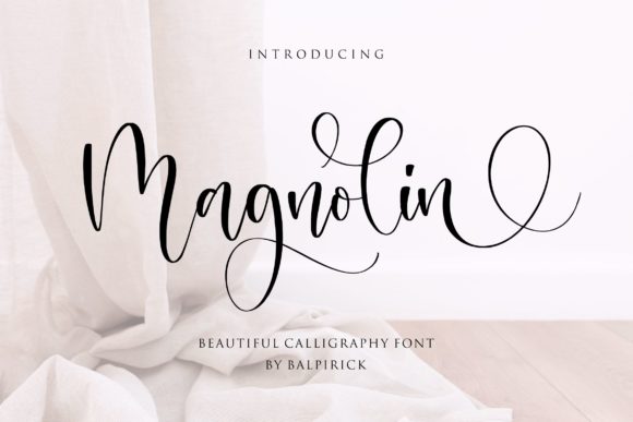 Magnolin: A Romantic Script Font for Web Design