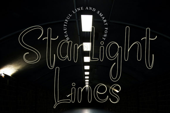 Starlight Lines Font for Handmade Creations